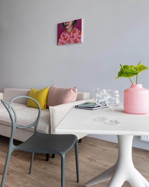 Яркий интерьер однокомнатной квартиры 39 кв. 04