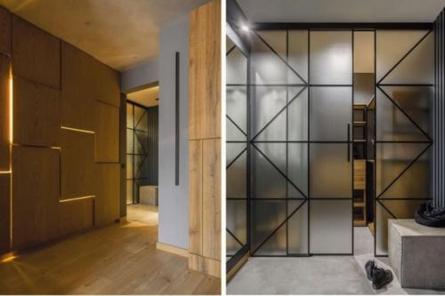 Стильный, атмосферный Мужской интерьер однокомнатной квартиры. 07