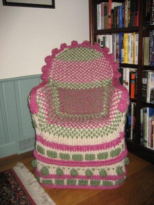 Обвязанные кресла в интерьере. 02