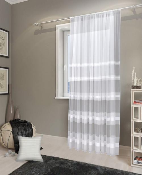 В случае если вам надоел тюль с вышивкой - готовы предложить вам современный вариант тюля с полосой. 02