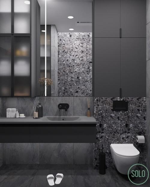 Несколько вариантов оформления санузла. 04