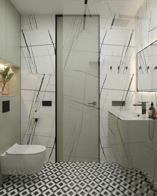 Стоит ли использовать цветные акценты в компактном санузле? 03