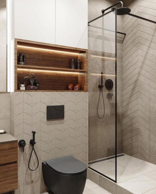 Несколько вариантов оформления санузлов. 01