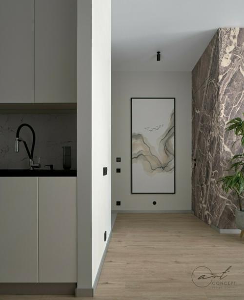 Современный интерьер 1-комнатной квартиры 46, 4 кв. 04