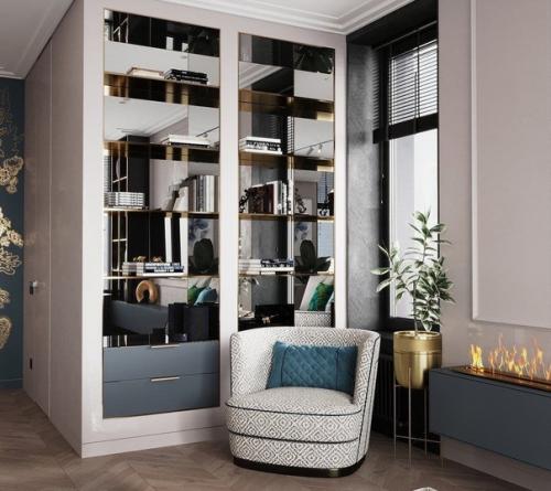 Шикарный интерьер кухни - гостиной. 03