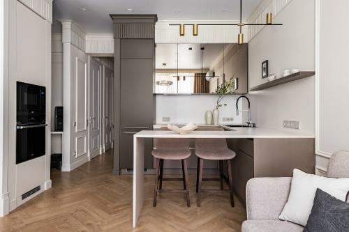 Необычная перепланировка 1-комнатной квартиры 49, 4 м 2 в ЖК вереск в Москве. 01