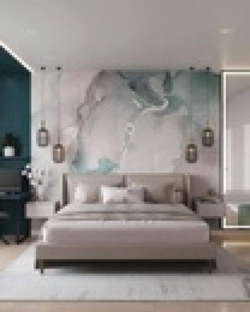 Стильная спальня.  Вам цветовая гамма нравится? 05