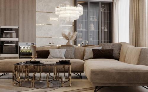 Дизайн интерьера 3 х - комнатной в стиле ар - деко. 06