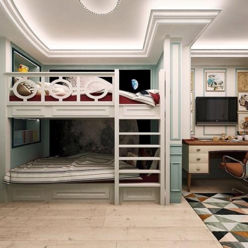 Детская комната для мальчиков в классическом стиле. 01