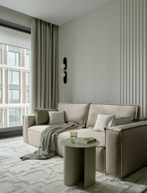 Современный интерьер 1-комнатной квартиры 46, 4 кв. 01