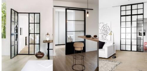 Сочетание дверей и пола в интерьере.