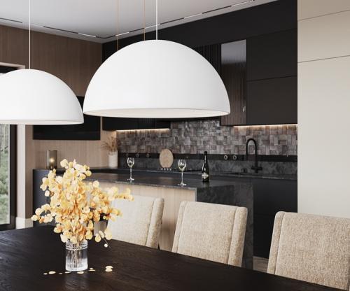 Прекрасный интерьер кухни - гостиной в нашем дизайн - проекте. 01