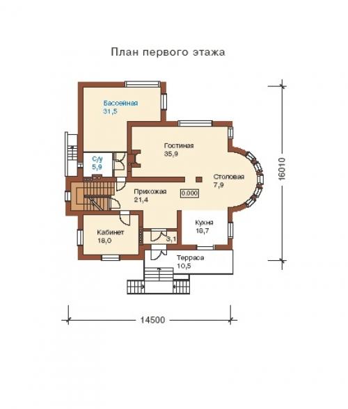 Эскизный проект комфортабельного современного коттеджа. 03