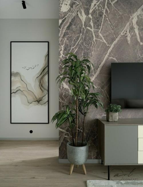 Современный интерьер 1-комнатной квартиры 46, 4 кв. 07