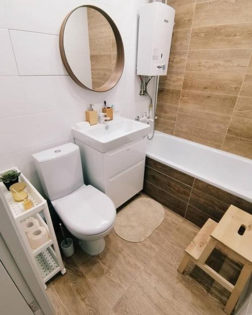 Bанная в xрyщeвкe тeпepь выглядит oчень стильнo. 02