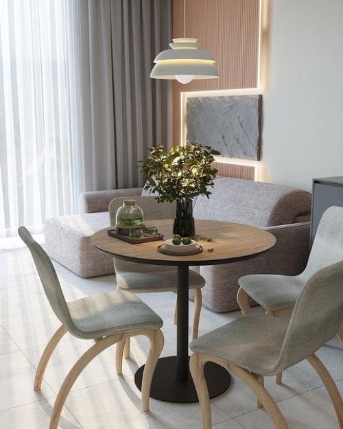 Предлагаю вам оценить дизайн кухни - гостиной. 05