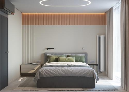 Спальня, с углублениями под встроенные шкафы. 02