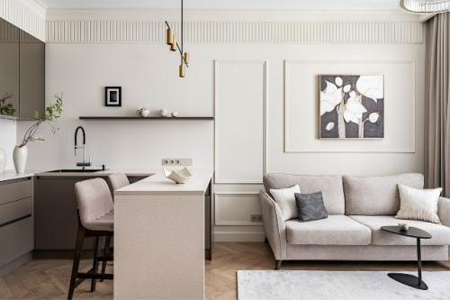 Необычная перепланировка 1-комнатной квартиры 49, 4 м 2 в ЖК вереск в Москве.