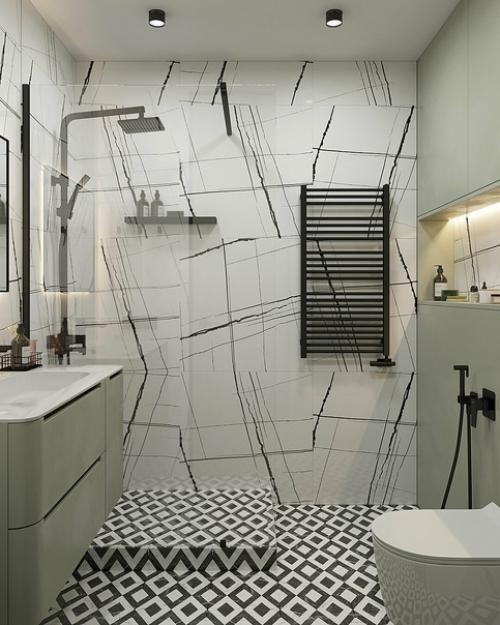 Стоит ли использовать цветные акценты в компактном санузле? 01