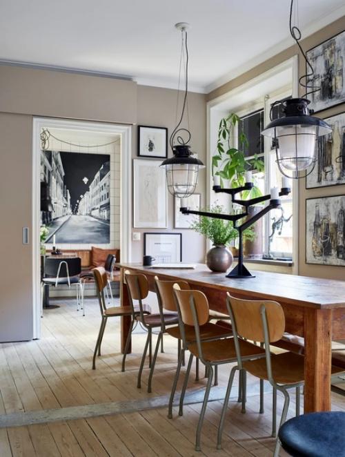 Сталь, камень, дерево и кожа являются доминирующими материалами в доме архитектора интерьеров и художника Матильды скоглунд в Стокгольме. 03