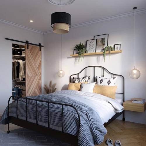 Светлая квартира в скандинавском стиле с яркими акцентами. 05