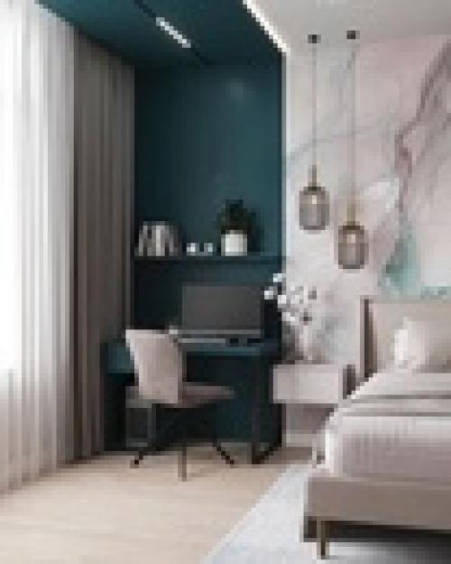 Стильная спальня.  Вам цветовая гамма нравится? 03