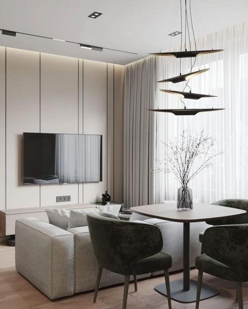 Современный интерьер в невероятно строгом стиле. 09