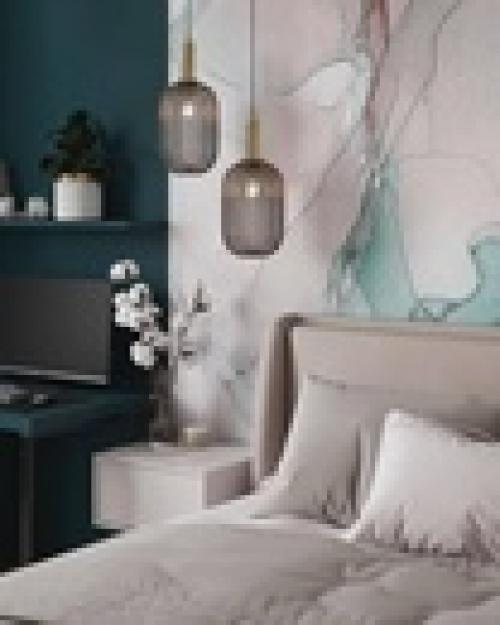 Стильная спальня.  Вам цветовая гамма нравится? 02