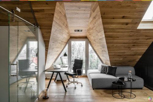 Мансардная квартира молодого юриста в Польше. 02