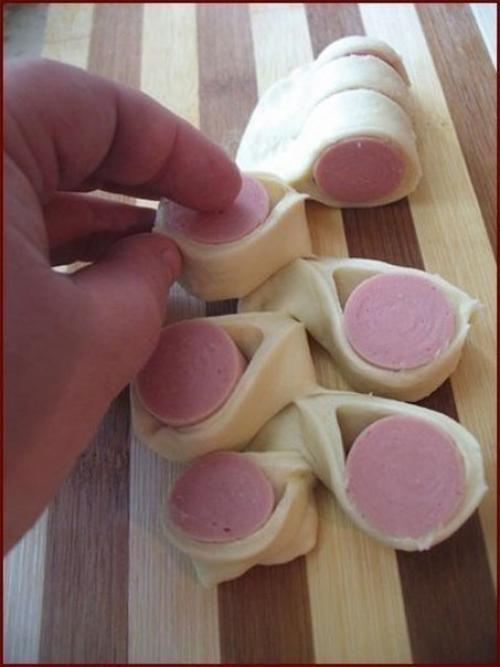 Булочки Гусенички.  Ингредиенты: 05