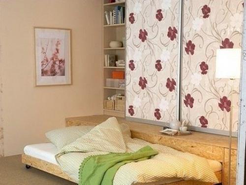 Три в одном: платяной шкаф, книжный шкаф и диван - кровать. 07