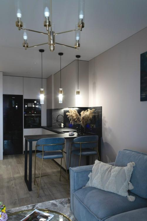 Интерьер 1-комнатной квартиры 39 м 2 в ЖК Минск мир в столице Беларуси.