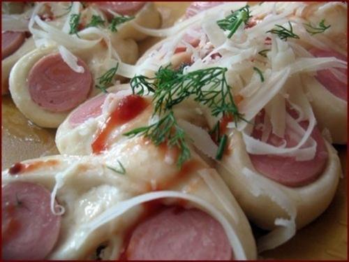 Булочки Гусенички.  Ингредиенты: 08