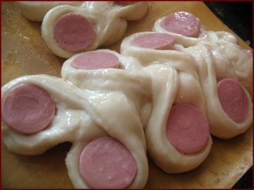 Булочки Гусенички.  Ингредиенты: 07