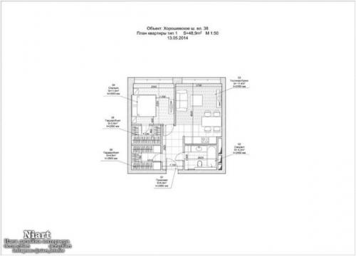 Дизайн квартиры 49 кв. 09