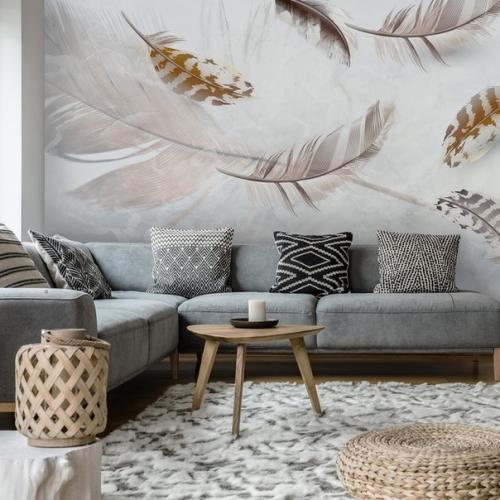 Перья в дизайне интерьера - свежий и неожиданный тренд. 01