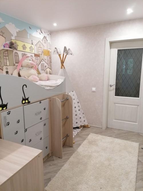 Вот такое решение для семьи из трёх человек в однокомнатной квартире. 03