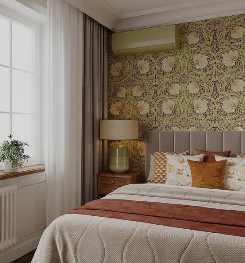 Атмосферный и глубокий интерьер в осенней палитре. 03