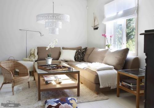 Современные угловые диваны в интерьере гостиной комнаты. 04