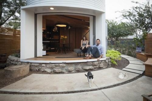 Компактный домик - цилиндр площадью всего 31 кв.  