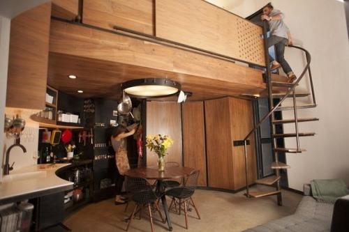 Компактный домик - цилиндр площадью всего 31 кв. 07