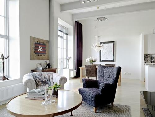 Квартира в индустриальном стиле со скандинавским оттенком. 01