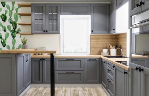 Кухня с полуостровом имеет достаточно хорошие габаритные размеры - 3870*2890*1200. 01