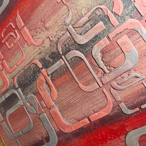 Фактурное панно в технике Жаккард для акцентной стены. 02