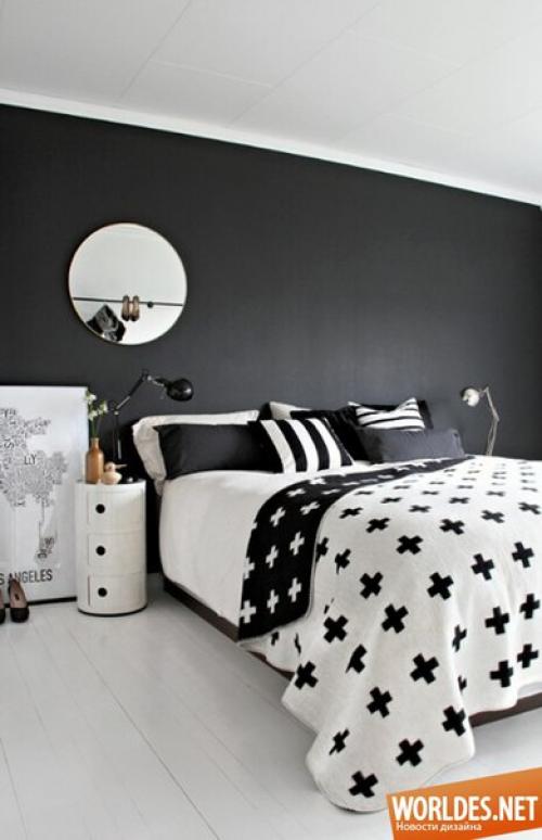 Спальни в черно-белых тонах? 08