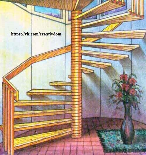 Лестница загородного дома на примере финских традиций. 01
