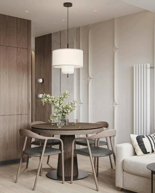 Интерьер уютной и функциональной кухни - гостиной площадью 12 кв. 04