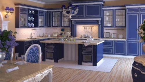 Сине - белый интерьер: Гжель. 02