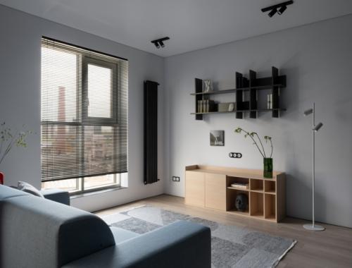 Интерьер квартиры - студии 34 м 2 (37 м 2 с балконом) в Санкт-петербурге. 01