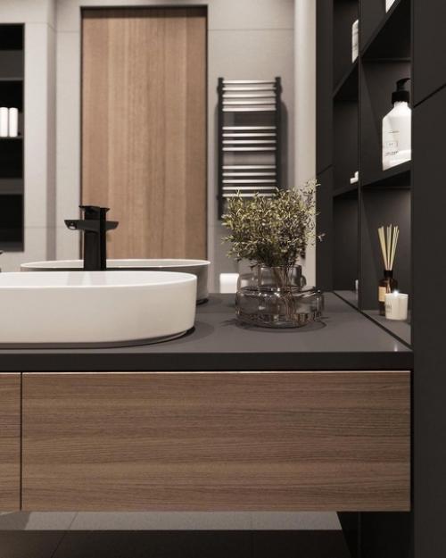 Стильный проект квартиры в сдержанный тонах. 09